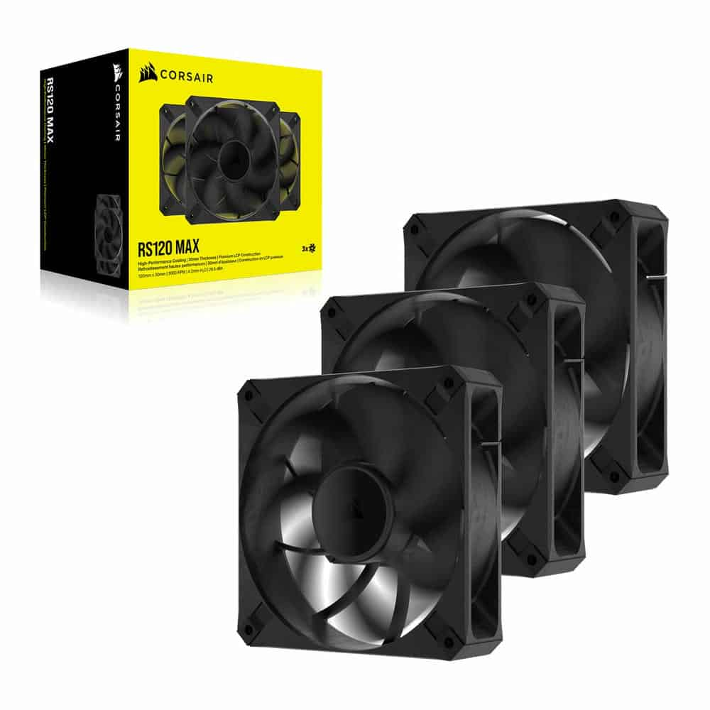 CORSAIR RS120 MAX 120mm PWM Thick Fans - Triple Pack